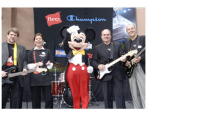 Disney and Hanes brands event featuring Mickey Mouse on stage