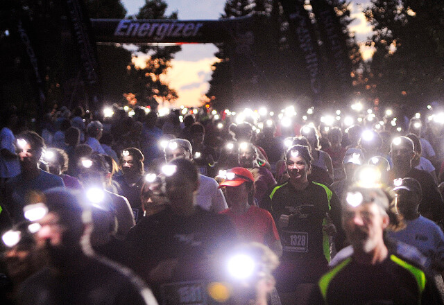 Runners at the Energizer night race